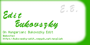 edit bukovszky business card